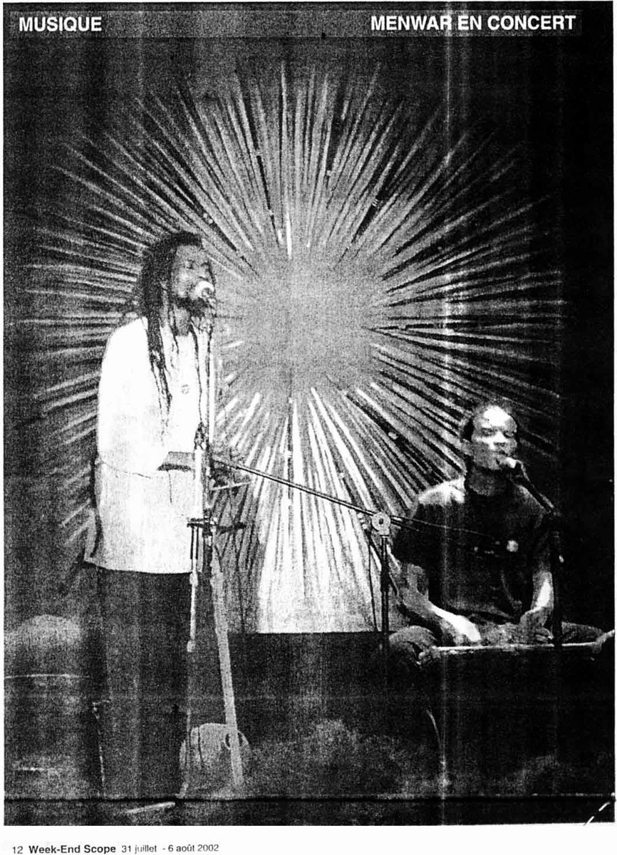 press clipping — menwar en concert, week-end scope 2002