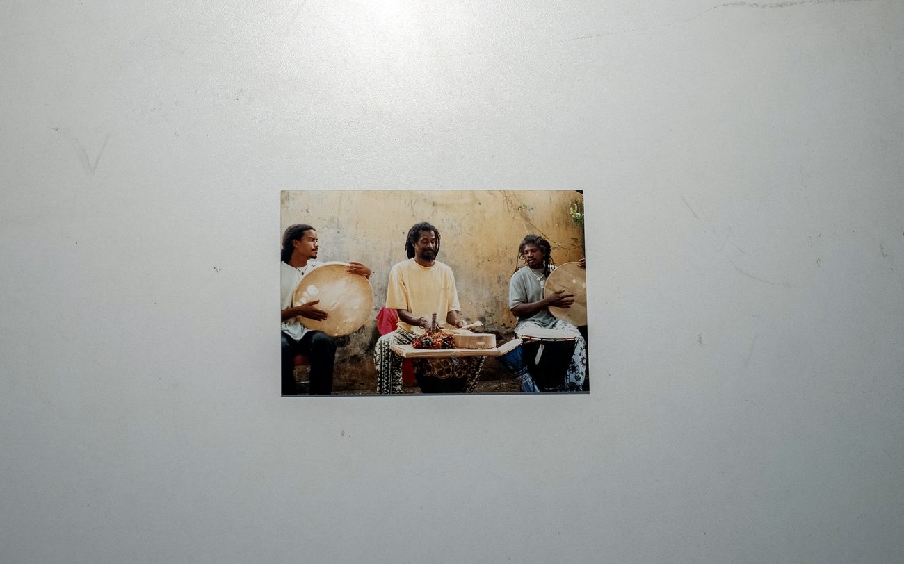 ravann session against a weathered wall, 1990s